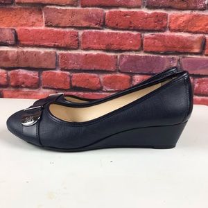 Alex Marie Navy Heels with Silver Buckle Detail 10